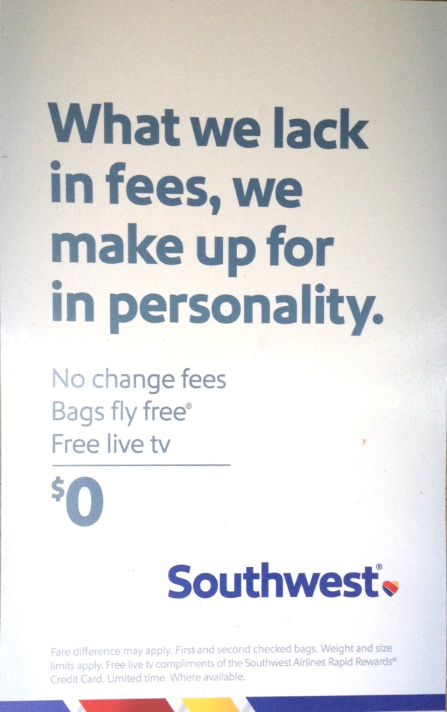 Oh, Southwest has a personality all right ...