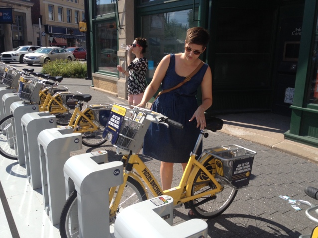 The Pacers Bikeshare is a great way to get around town.
